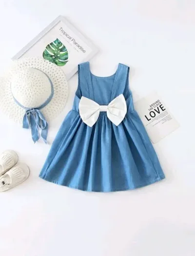 Vestido para niña color celeste