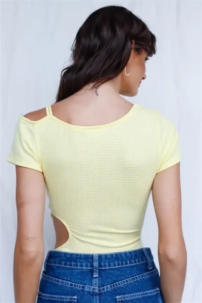 Body para dama color amarillo