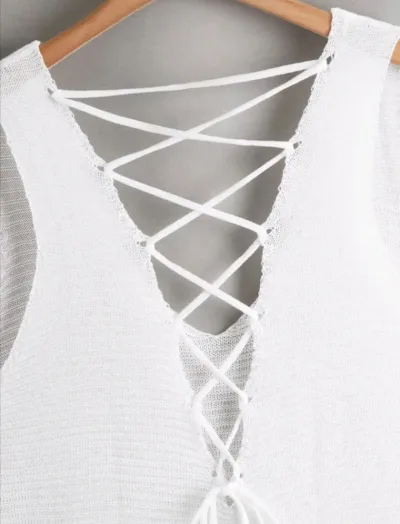 Blusa para dama color blanco diseño tejido