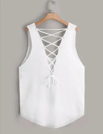 Blusa para dama color blanco diseño tejido