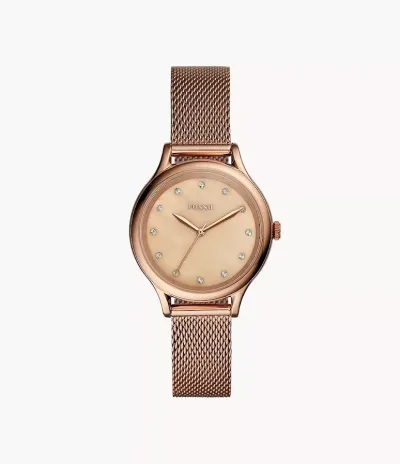 Reloj Fossil para dama color oro rosa