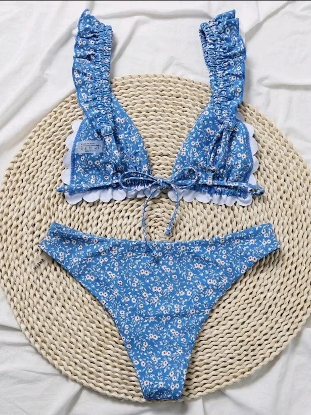 Vestido de baño para dama color turquesa