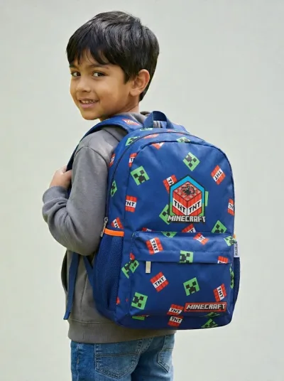 Mochila Mojang Studios M34-220216 Minecraft #COLOR AZUL