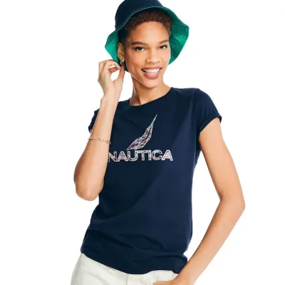 Camiseta Nautica para dama color azul