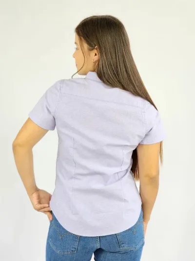 Camisa Cambrige Polo para muchacha color morado