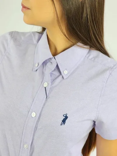 Camisa Cambrige Polo para muchacha color morado
