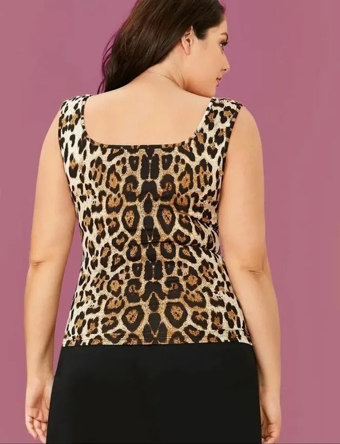 Blusa para dama con estampado leopardo