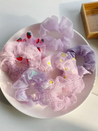 Set de colas de cabello para dama multicolor