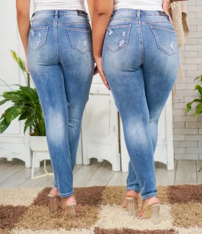 Jeans para dama high rise skinny RJH-5220 color azul