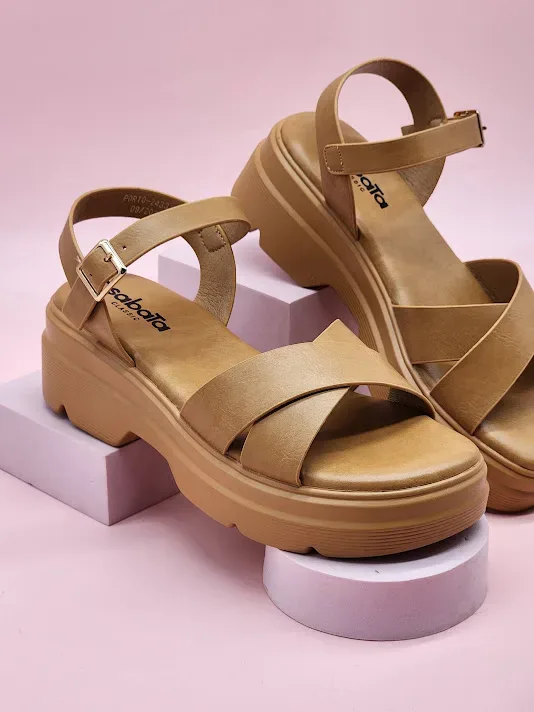 Sandalias Sabata para dama porto-2433 CAMEL