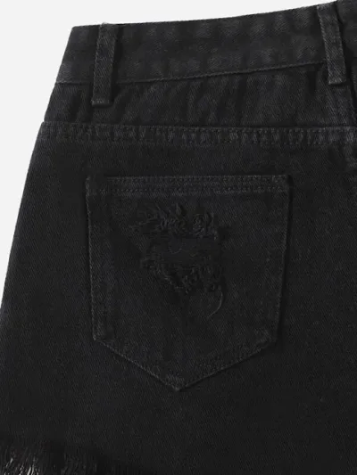 Short para dama de mezclilla color negro