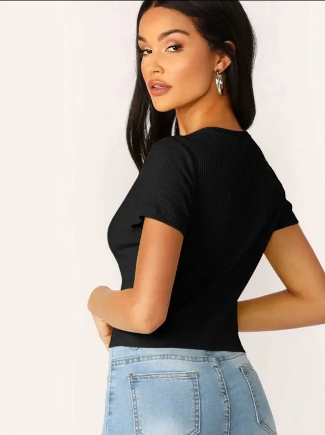 Camiseta para dama color negro
