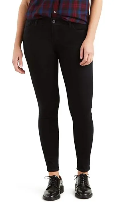 Jeans para dama Levis 710-0034 super skinny color negro
