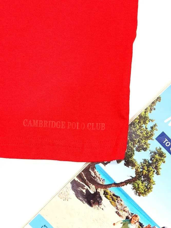 Camiseta Cambrige Polo para niño color rojo
