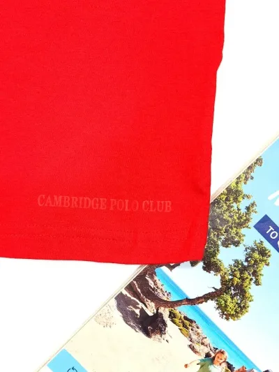 Camiseta Cambrige Polo para niño color rojo