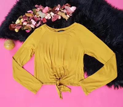 Blusa Ambiance para dama mostaza