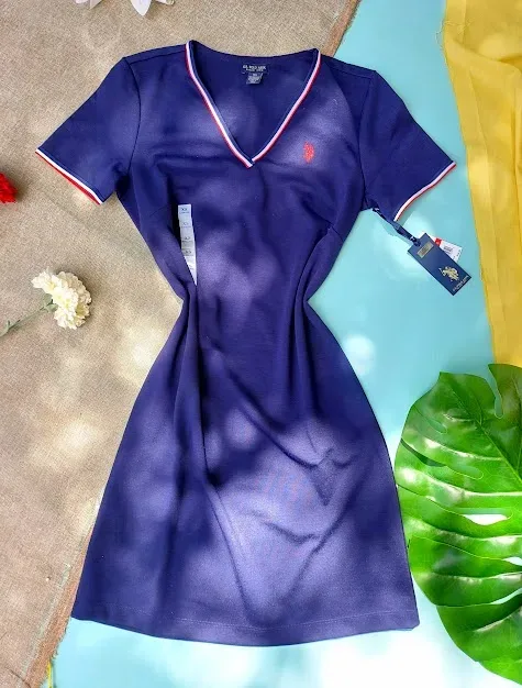 Vestido U.S Polo para dama color azul oscuro