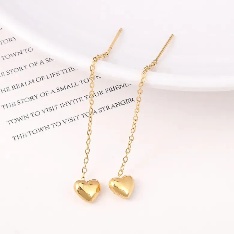 Aretes para dama de acero de titanio