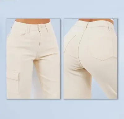 Pantalón cargo para dama color beige