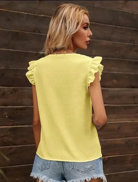 Blusa para dama color amarrillo.