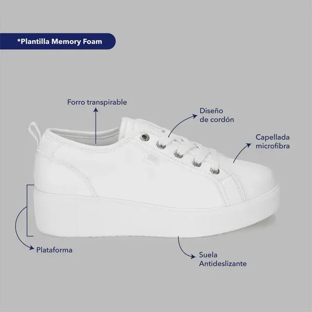 Tenis Promise Tiramisú White para Dama