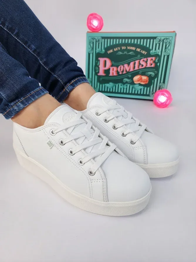Tenis Promise Tiramisú White para Dama