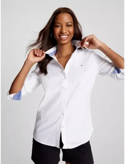 Camisa manga larga Tommy Hilfiger para dama color blanco