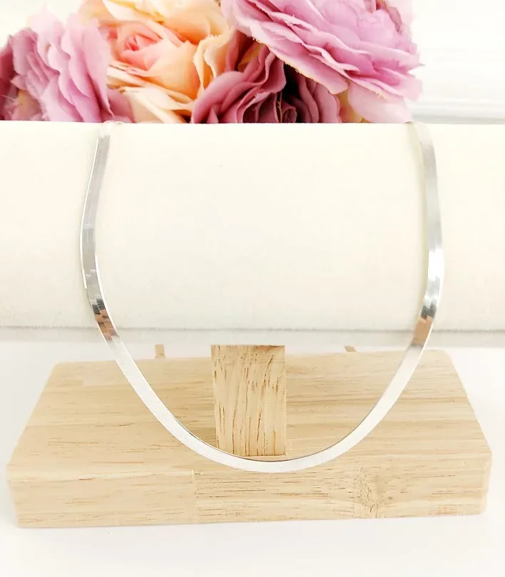 Collar para dama plata 925 diseño plano