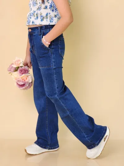 Jeans Cambridge Polo Club para niña CP-7-165075 COLOR AZUL OSCURO