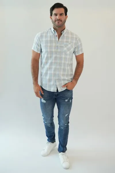 Camisa Hummer para caballero diseño a cuadros
