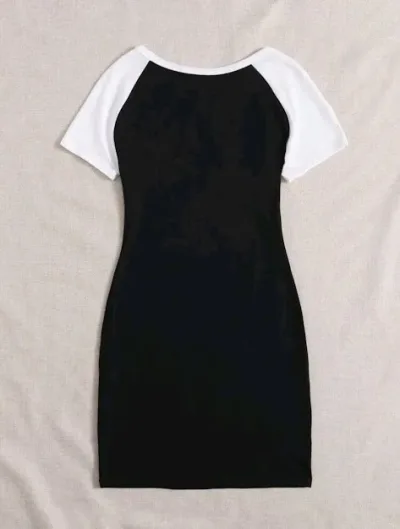 Vestido para dama color negro mangas blancas