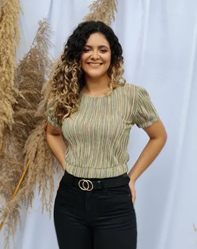 Blusa Milk y Honey para dama color champán