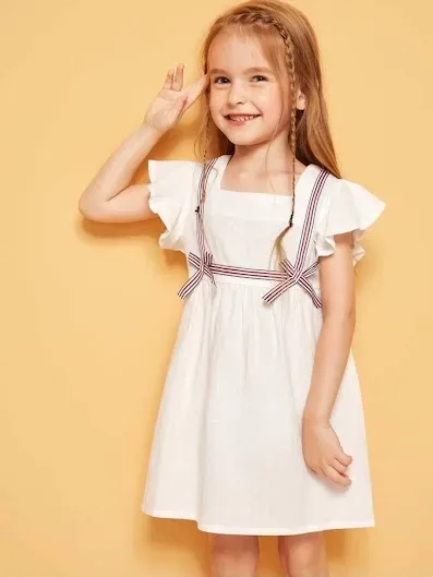 Vestido para niña color blanco