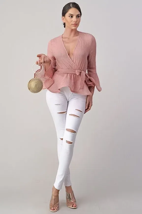 Blusa Muy Muy para dama color palo rosa