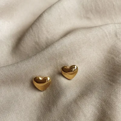 Aretes acero inoxidable para dama color dorado