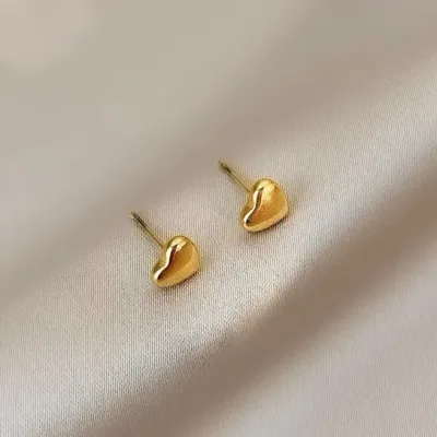 Aretes acero inoxidable para dama color dorado