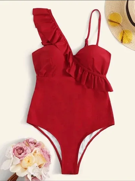 Vestido de baño para dama color rojo