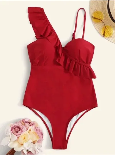 Vestido de baño para dama color rojo