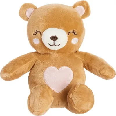 Conjunto de peluche y cobija con diseño de oso
