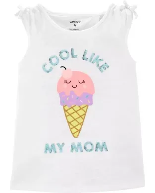 Blusa Carter's para niña color blanco