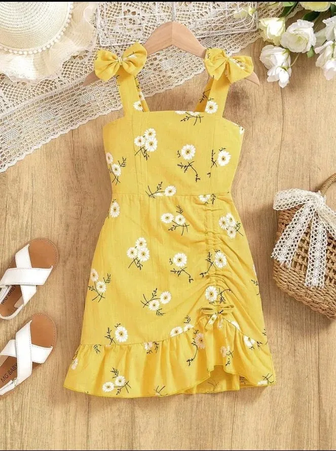 Vestido para niña color amarillo
