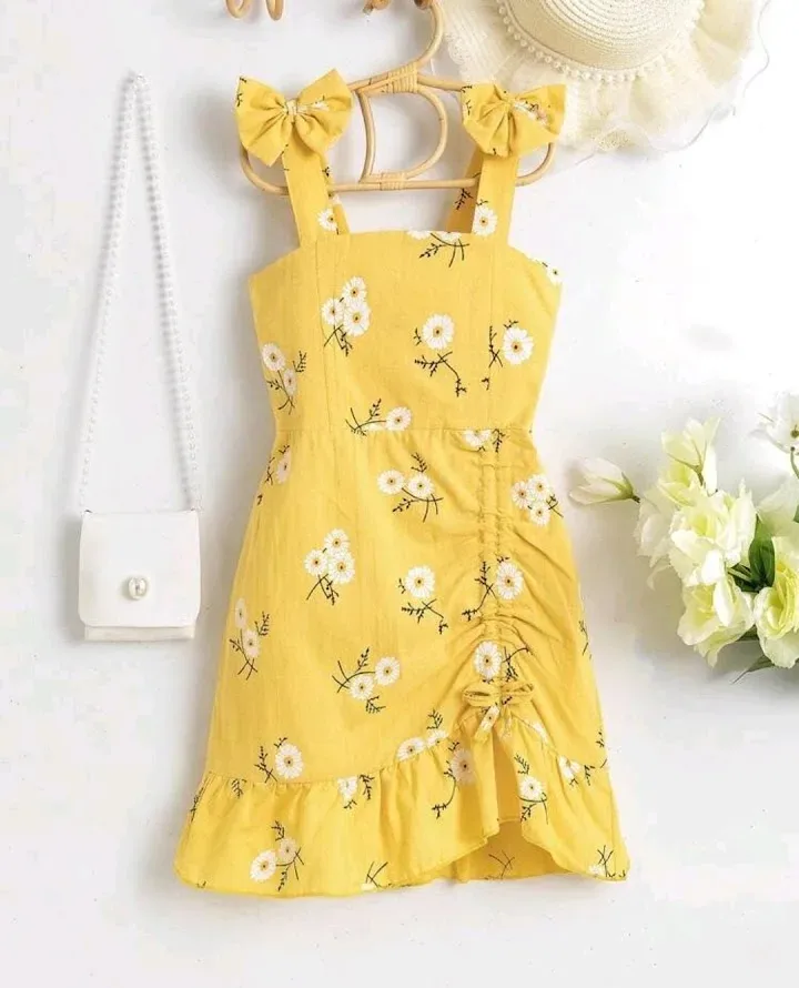 Vestido para niña color amarillo