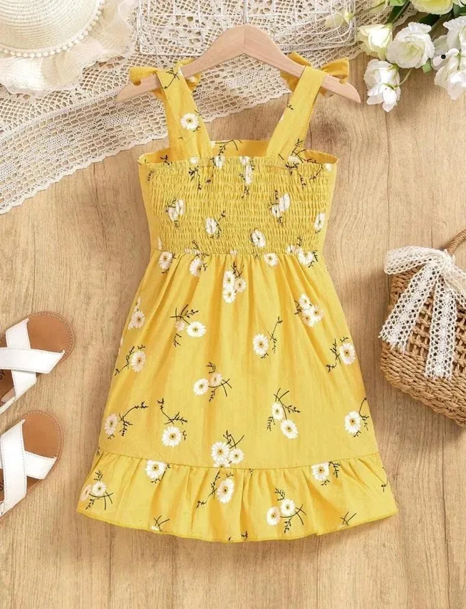 Vestido para niña color amarillo