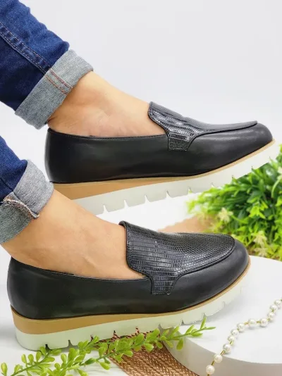 Zapatos para dama Creta Black Pu