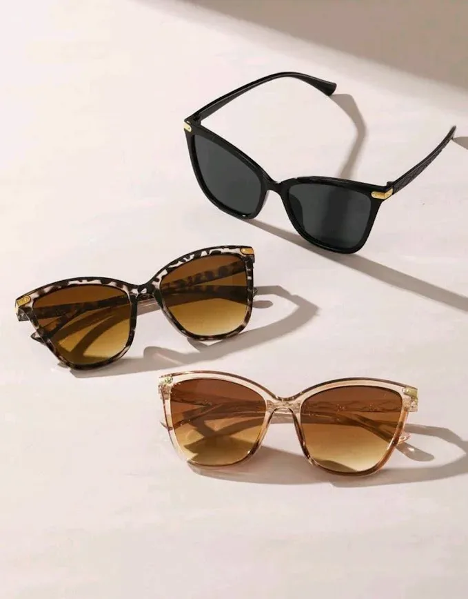 3 piezas de gafas multicolor
