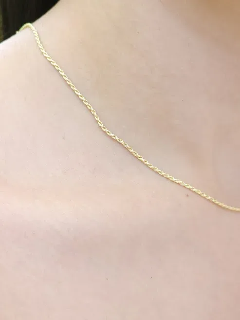 Collar plata 925 para dama color dorado con baño de oro 18K #11