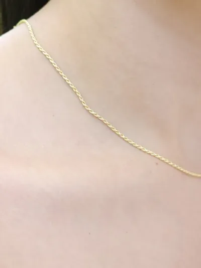 Collar plata 925 para dama color dorado con baño de oro 18K #11