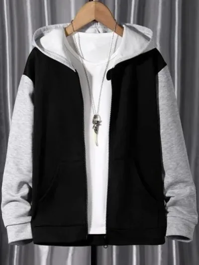 Abrigo para niño color negro y gris