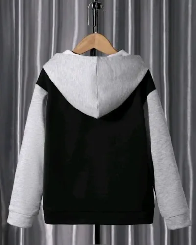 Abrigo para niño color negro y gris