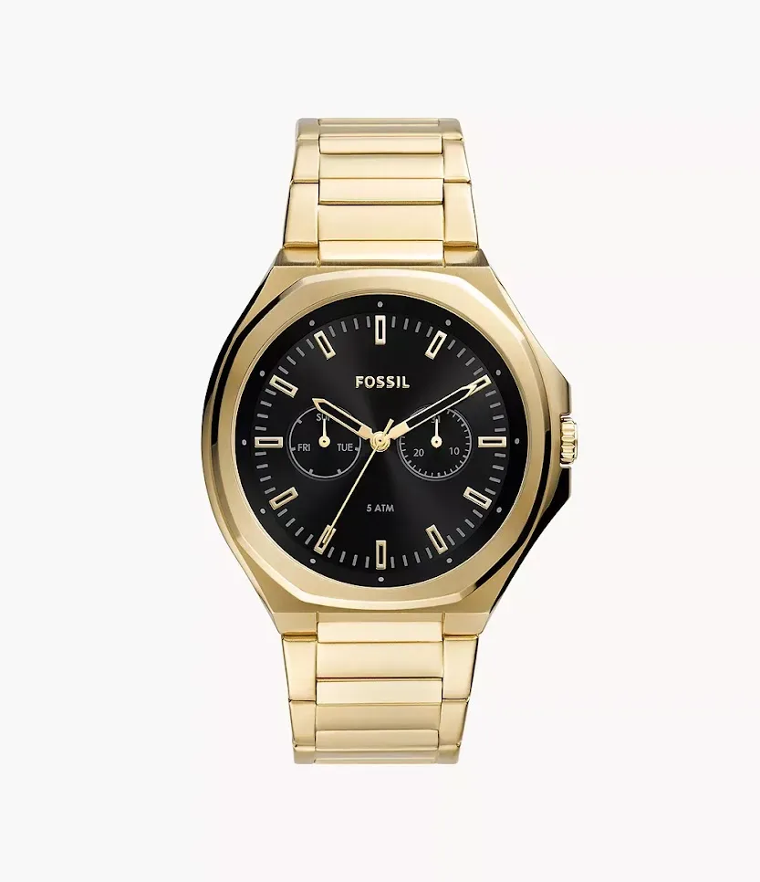 Reloj Fossil para caballero color dorado